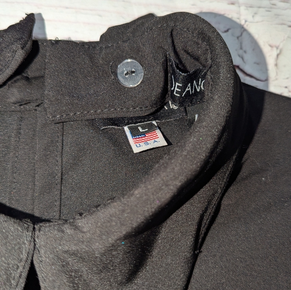 Deandri Removable Collar Black Dress Large READ - Picture 3 of 9